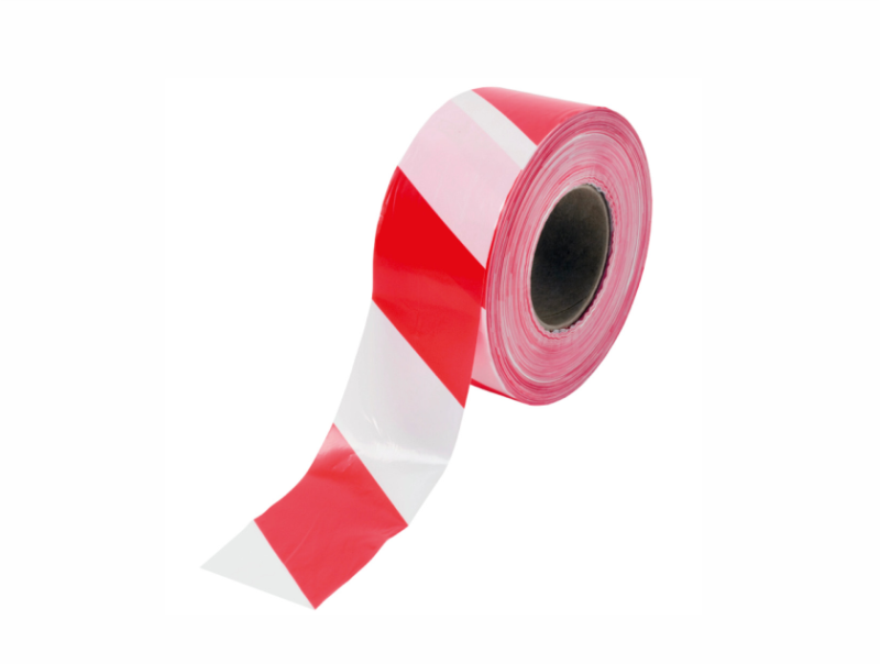 BARRIER TAPE RED & WHITE – 300m-ROLL