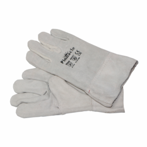 GLOVES 2.5″ CHROME LEATHER DOUBLE PALM WRIST