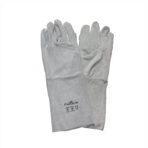 GLOVES 8″ CHROME LEATHER DOUBLE PALM ELBOW