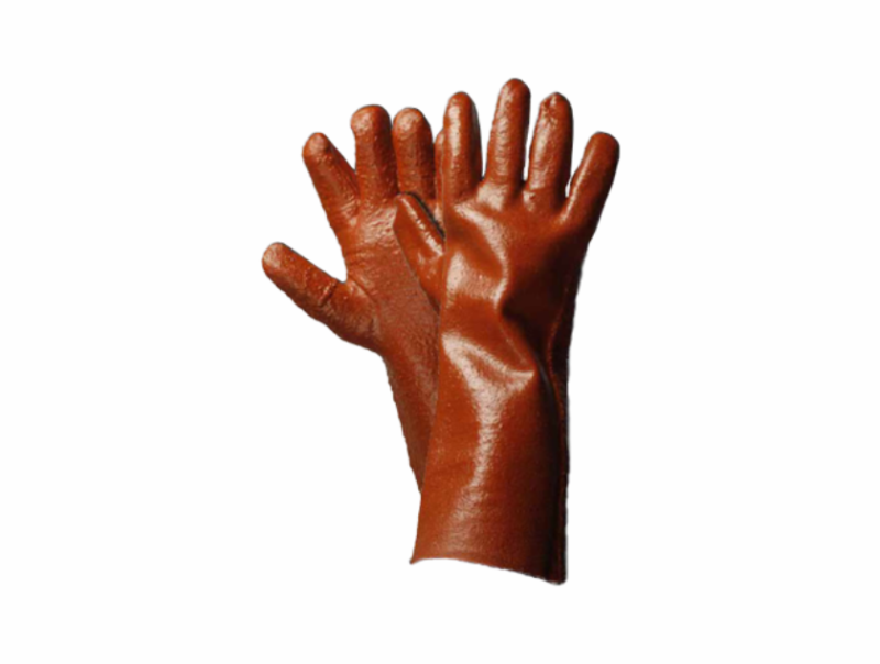 GLOVES BROWN 35cm OPEN CUFF