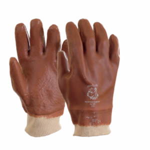 GLOVES BROWN KNIT WRIST BULLDOG