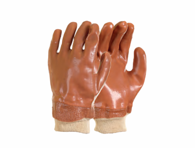 GLOVES BROWN KNIT WRIST STD