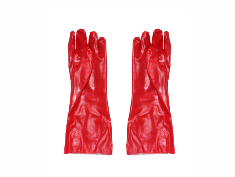 GLOVES RED 40cm OPEN CUFF