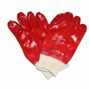 GLOVES RED KNIT WRIST PINNACLE