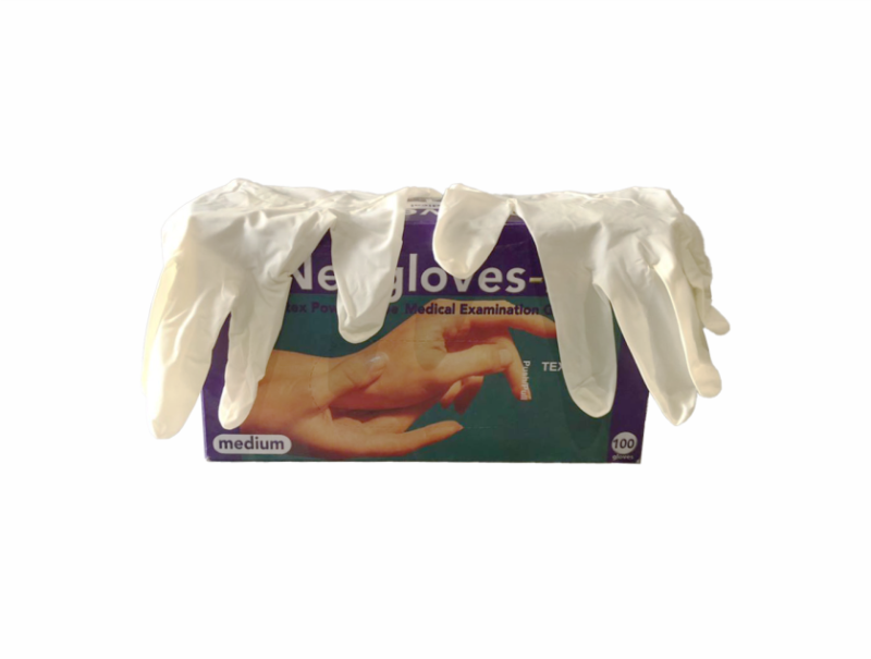 LATEX GLOVES EXAMINATION NON-POWDERED (100)