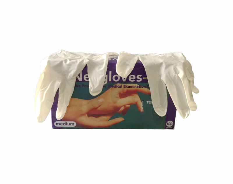 LATEX GLOVES EXAMINATION NON-POWDERED (100)