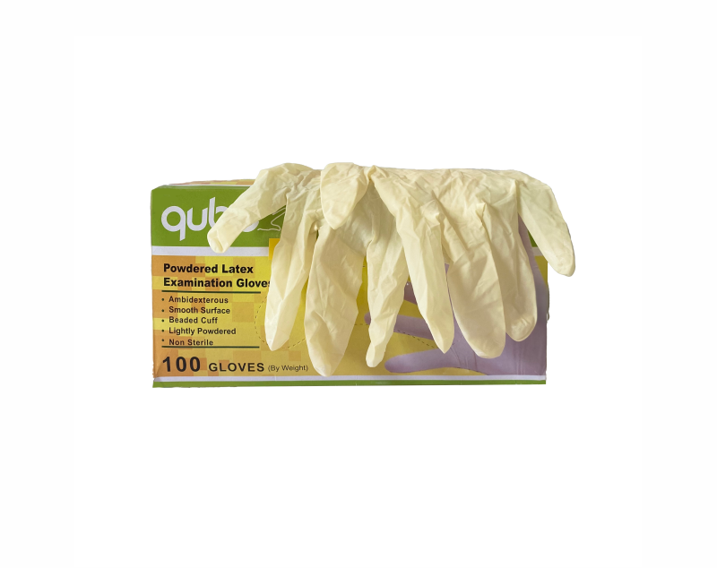 LATEX GLOVES EXAMINATION POWDERED (100)