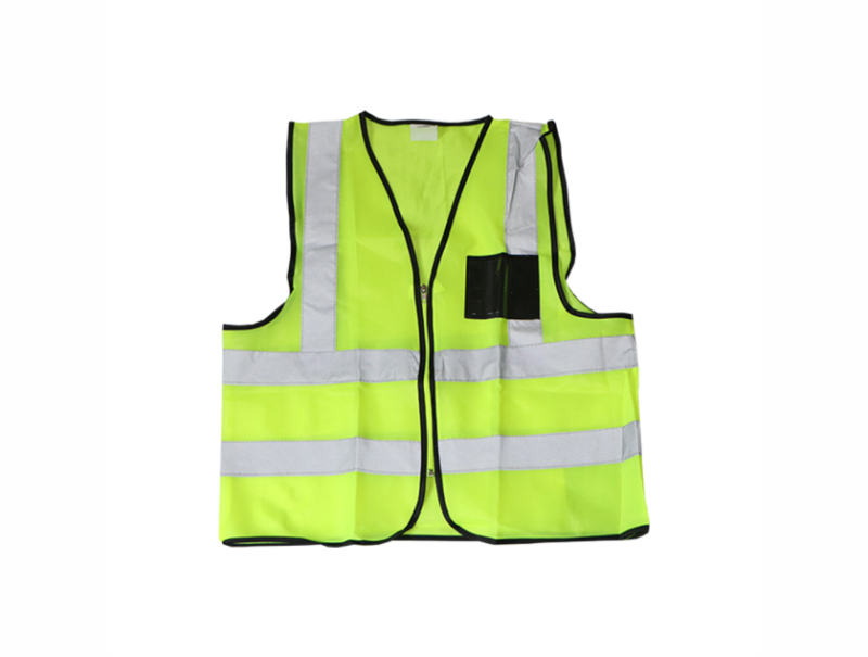 VEST LIME REFLECTIVE WITH ZIP & ID POUCH