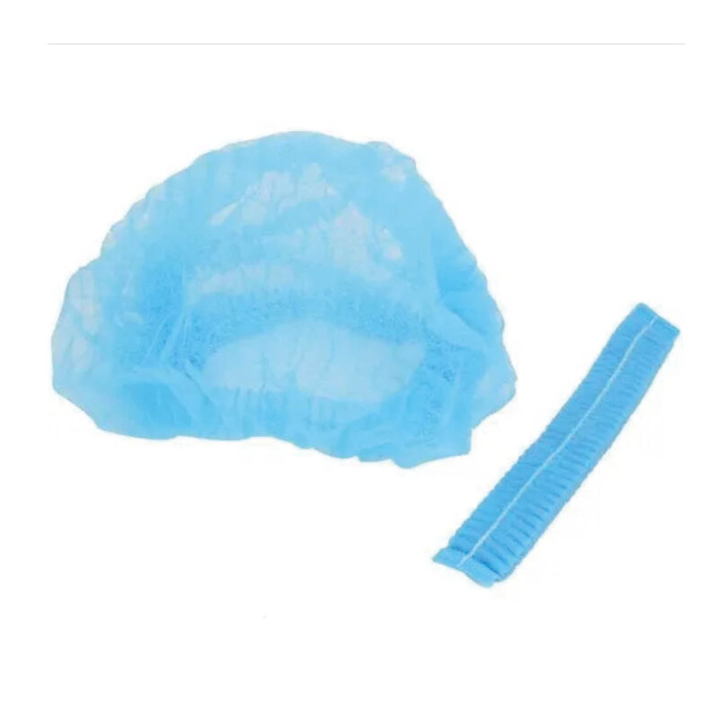 Disposable non woven polypropylene head covers Bouffant caps 25GSSM