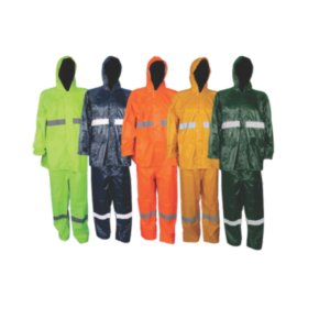 Rain Jacket Suit with Reflective Tape
