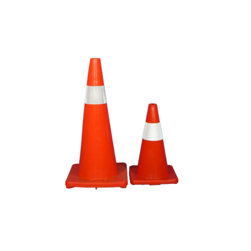 Traffic Cone Black Rubber Stand