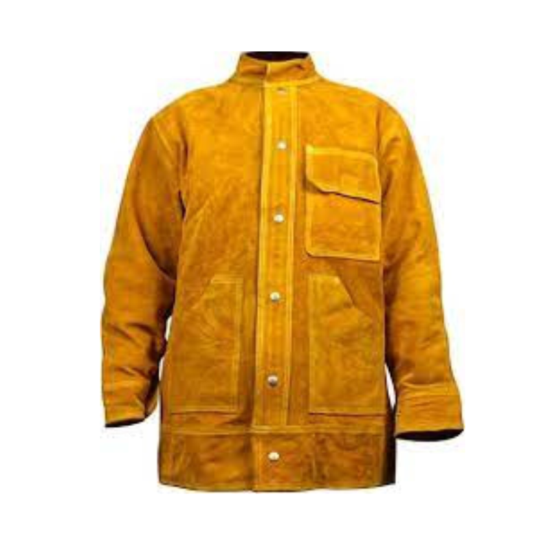 Yellow Suede Leather Welding Jacket