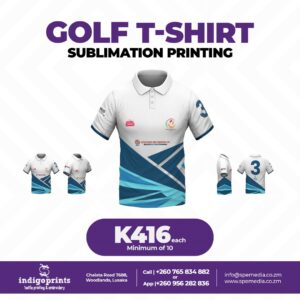 Best Golf Polo Shirt Sublimation Printing Zambia IndigoPrints Lusaka K416