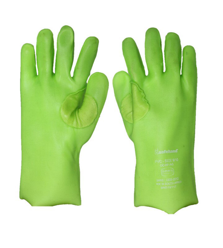 SAFEHAND GLOVES PVC LIME GREEN 27CM Lusaka Zambia